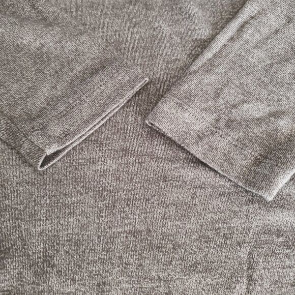 Theory Snap Henley Shirt in Modal Jersey Long Sleeve Relaxed Fit Gray Medium - Picture 5 of 11